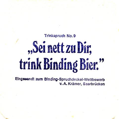 frankfurt f-he binding trink 5b (quad185-9 sei nett zu dir-blau)
